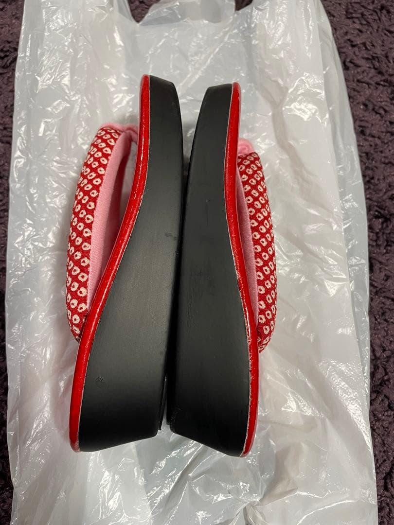 キャサリンコテージ　七五三　着物　草履　足袋　３歳　100サイズ　赤　ピンク