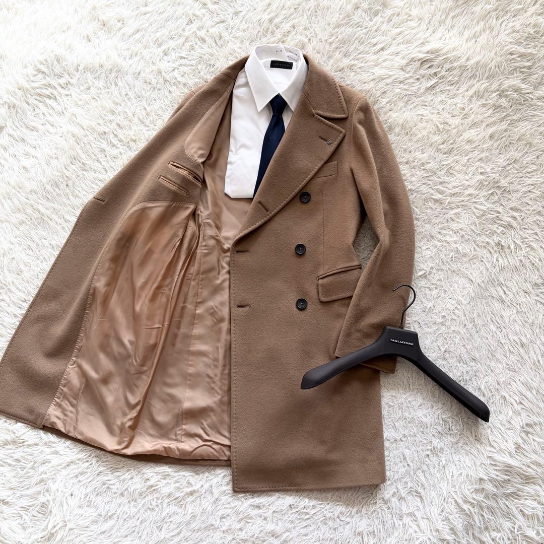 <ピン付>TAGLIATORE RICH カシミヤ100% チェスターコート44