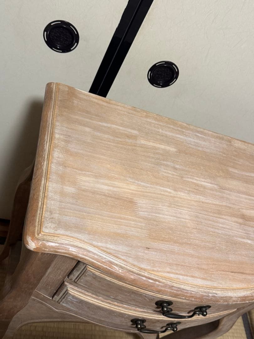 アンティーク調 サイドテーブル　花台 二段　インテリア シャビーシック シャビー