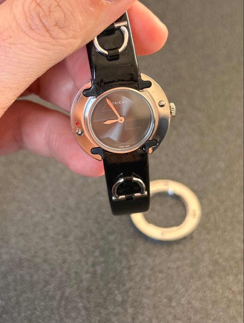 美品 GUCCI 129.5 グッチ チェンジベゼル レディース腕時計