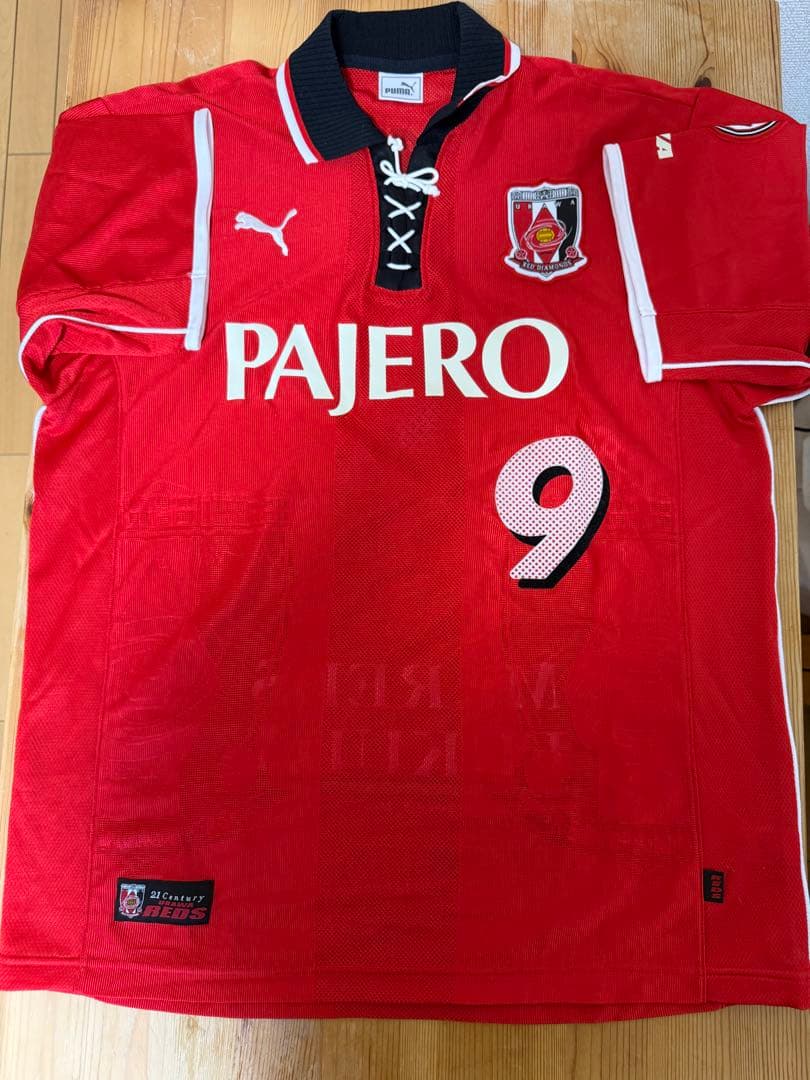 浦和レッズ 2002年 福田正博 引退試合記念ユニフォーム 9番　Lサイズ