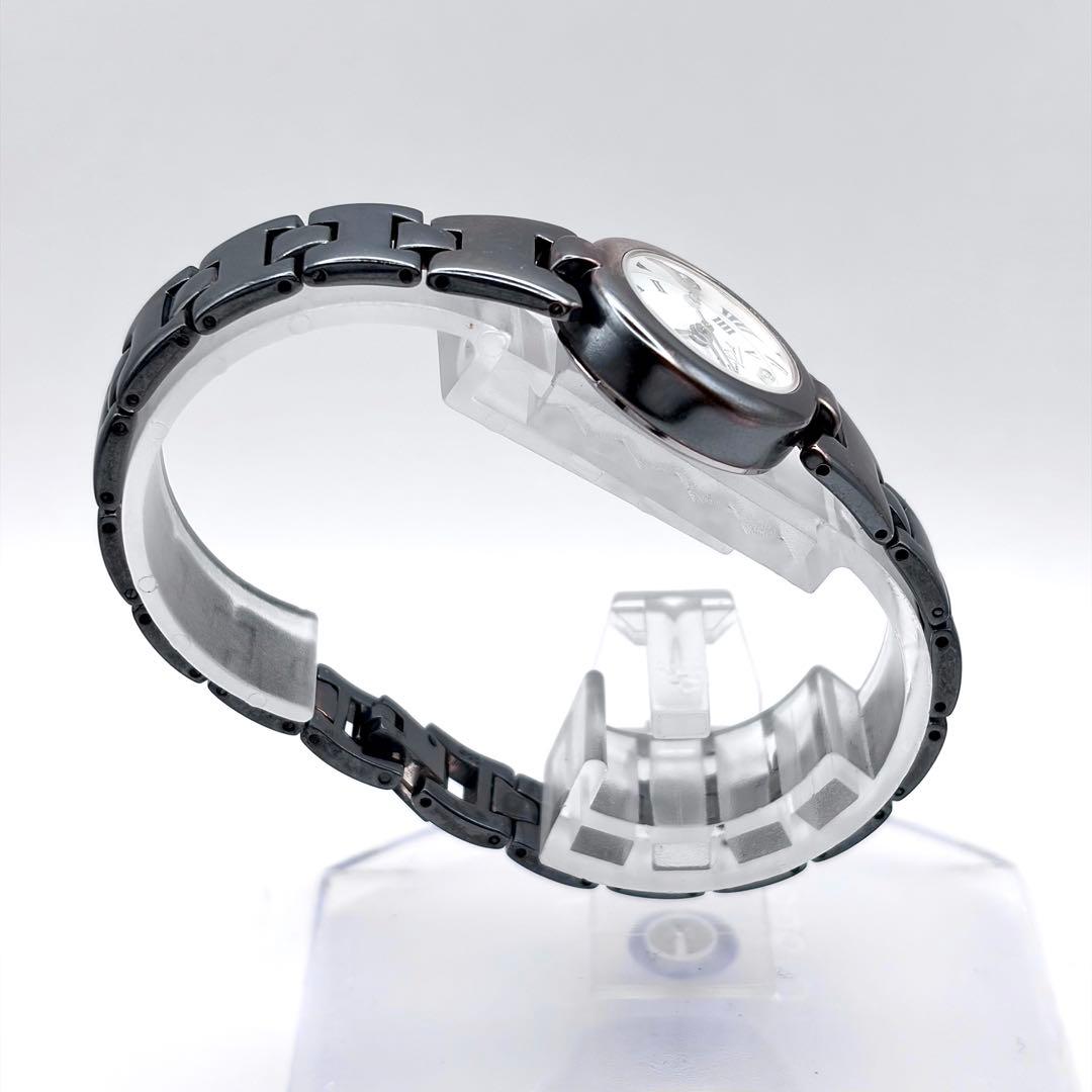 美品 バングルウォッチ 時計 4Pダイヤ レディース シルバー925