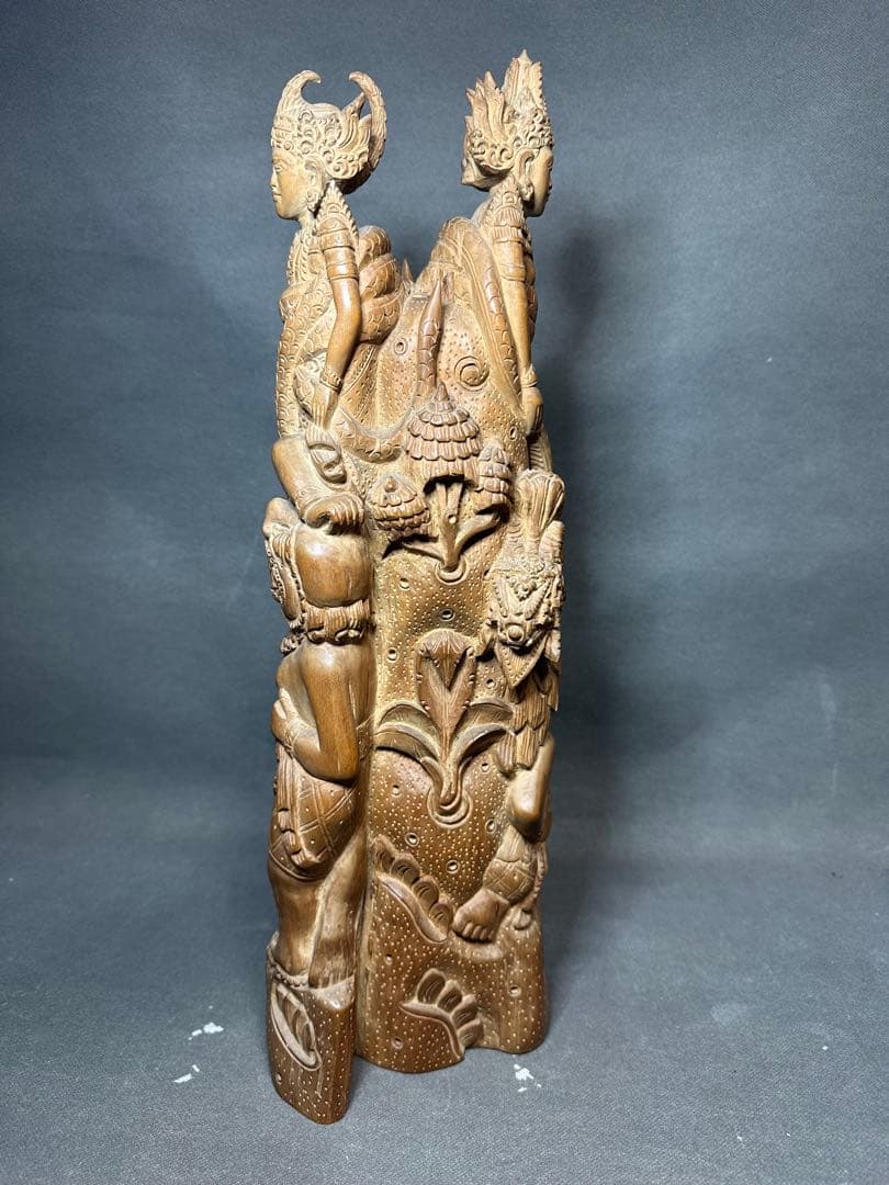 超大型　インドネシア　バリ島　木彫り　ガルーダ　魔除　弁財天　ガネーシャ仏教美術