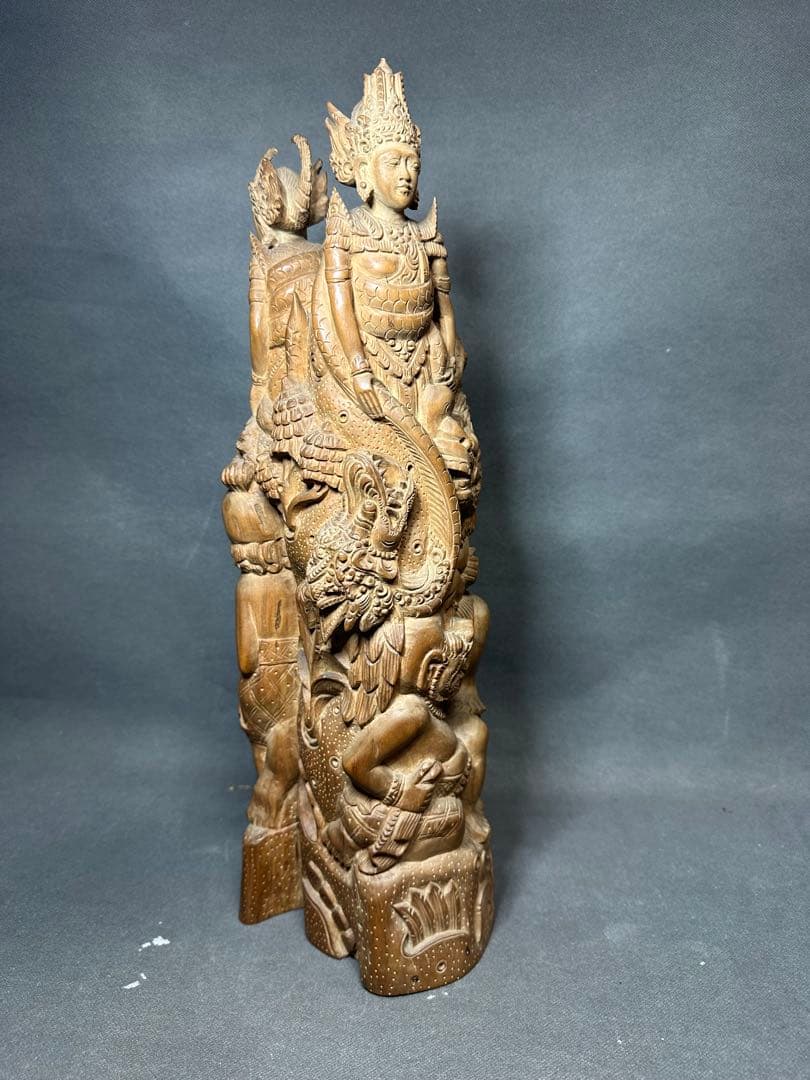 超大型　インドネシア　バリ島　木彫り　ガルーダ　魔除　弁財天　ガネーシャ仏教美術