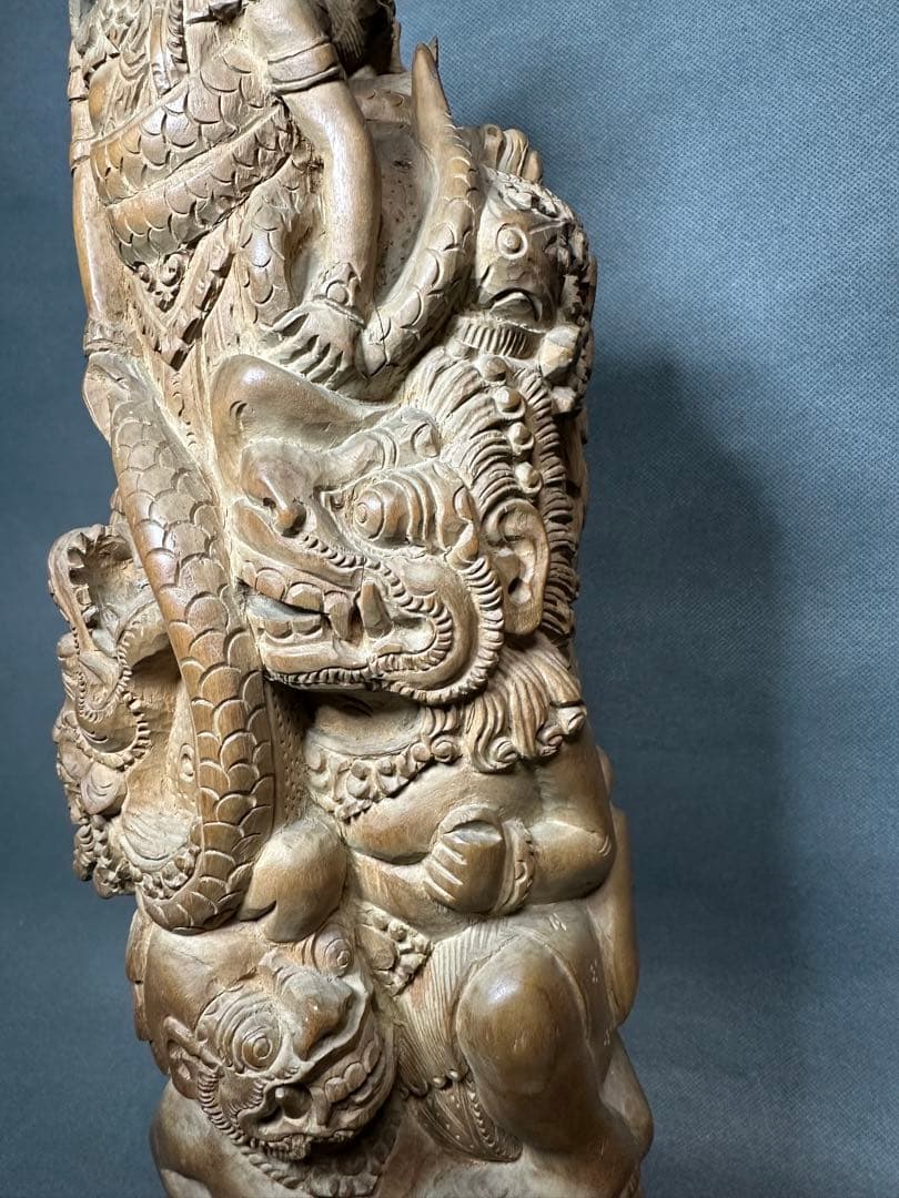 超大型　インドネシア　バリ島　木彫り　ガルーダ　魔除　弁財天　ガネーシャ仏教美術