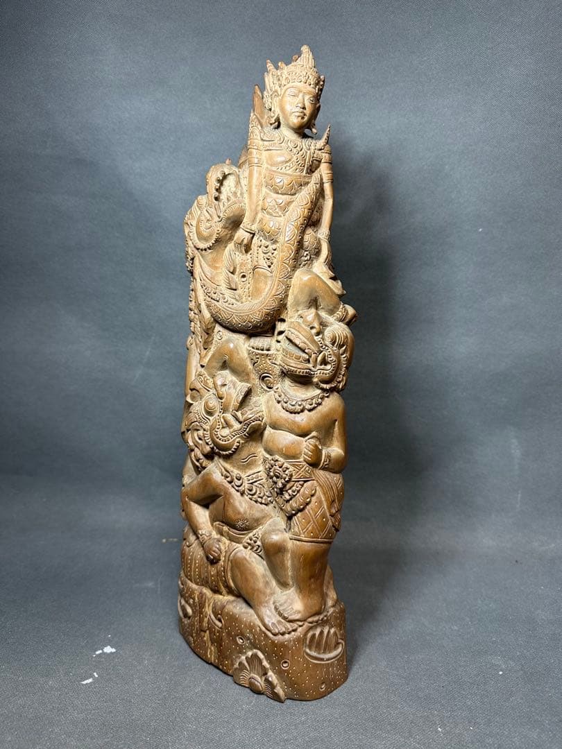 超大型　インドネシア　バリ島　木彫り　ガルーダ　魔除　弁財天　ガネーシャ仏教美術