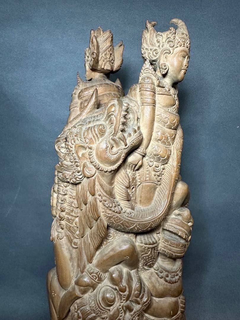 超大型　インドネシア　バリ島　木彫り　ガルーダ　魔除　弁財天　ガネーシャ仏教美術