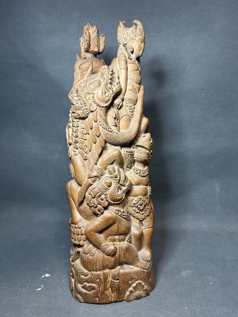 超大型　インドネシア　バリ島　木彫り　ガルーダ　魔除　弁財天　ガネーシャ仏教美術