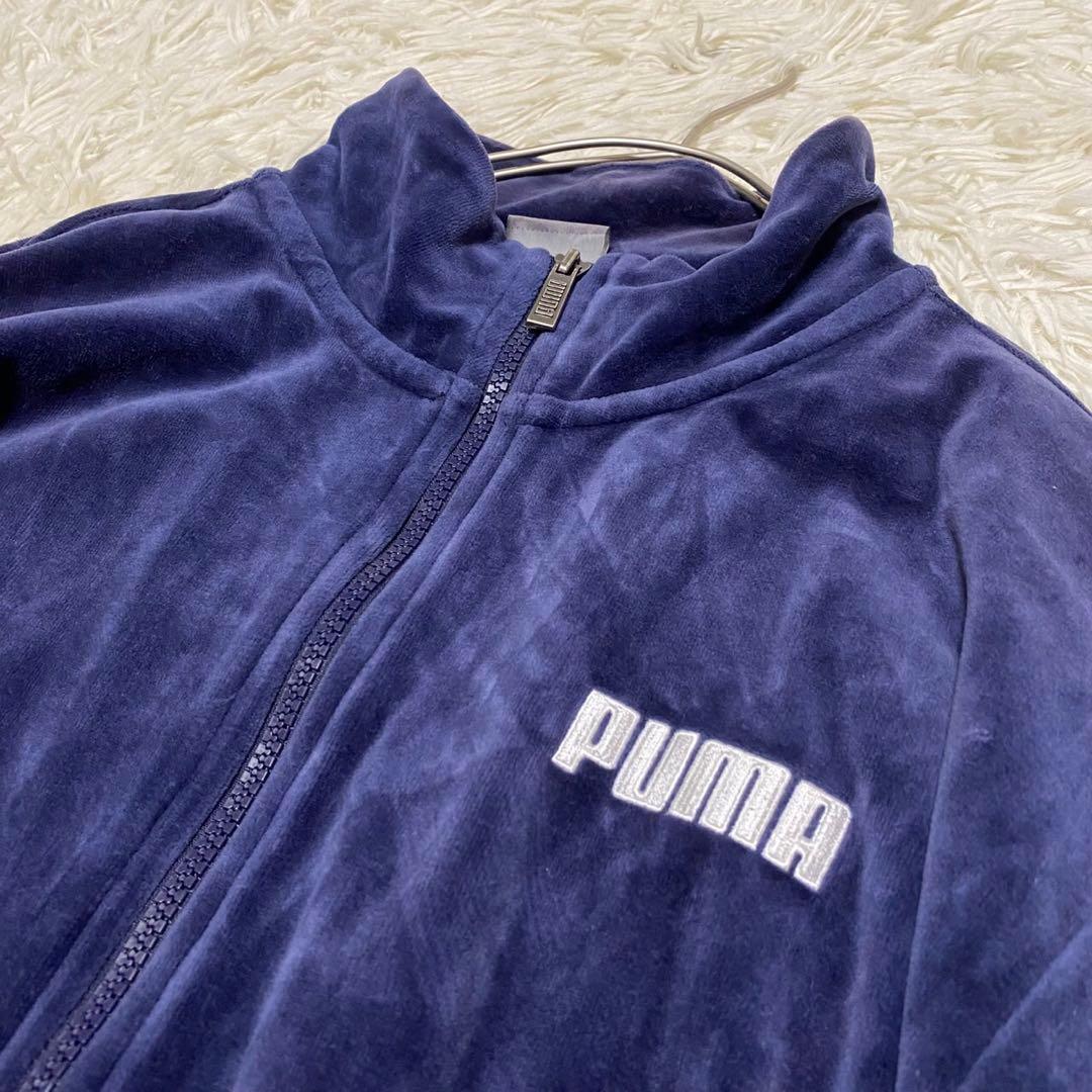 【希少◦2XL✨】PUMA ベロア Y2K ジャージ セットアップ ネイビー