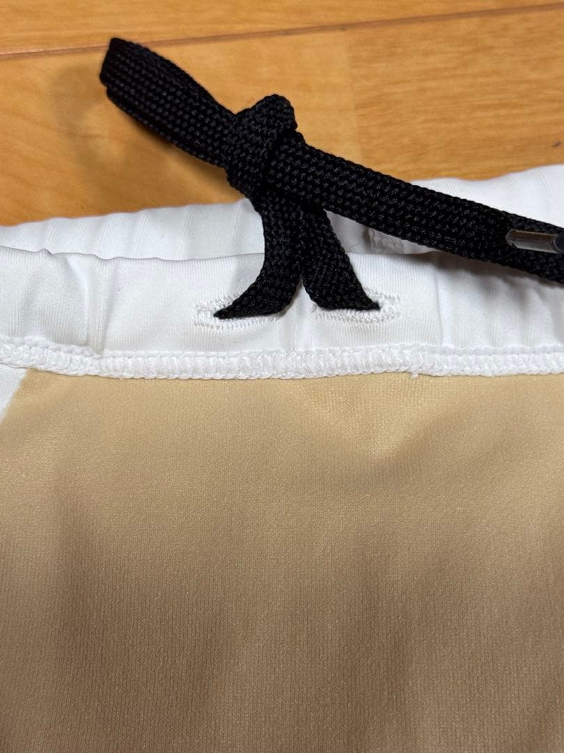 【一回使用】ミズノ fina付き 白水着 Mサイズ ハーフスパッツ