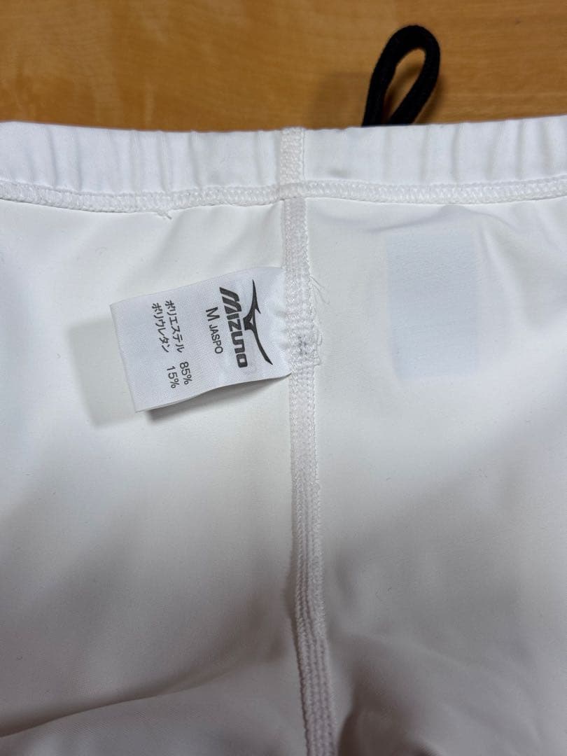 【一回使用】ミズノ fina付き 白水着 Mサイズ ハーフスパッツ