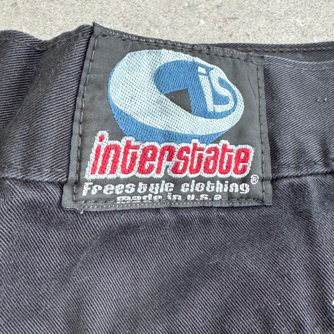 極太ワイドバギー 米国製 INTERSTATE インターステート パンツ 黒