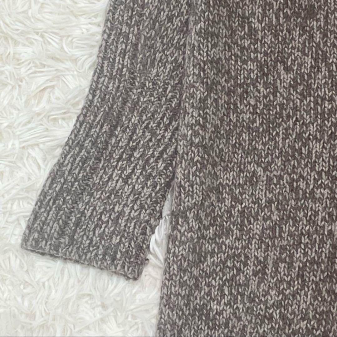 現行✨HYKE✨メランジ 厚手ロングニットワンピース オーバーサイズ