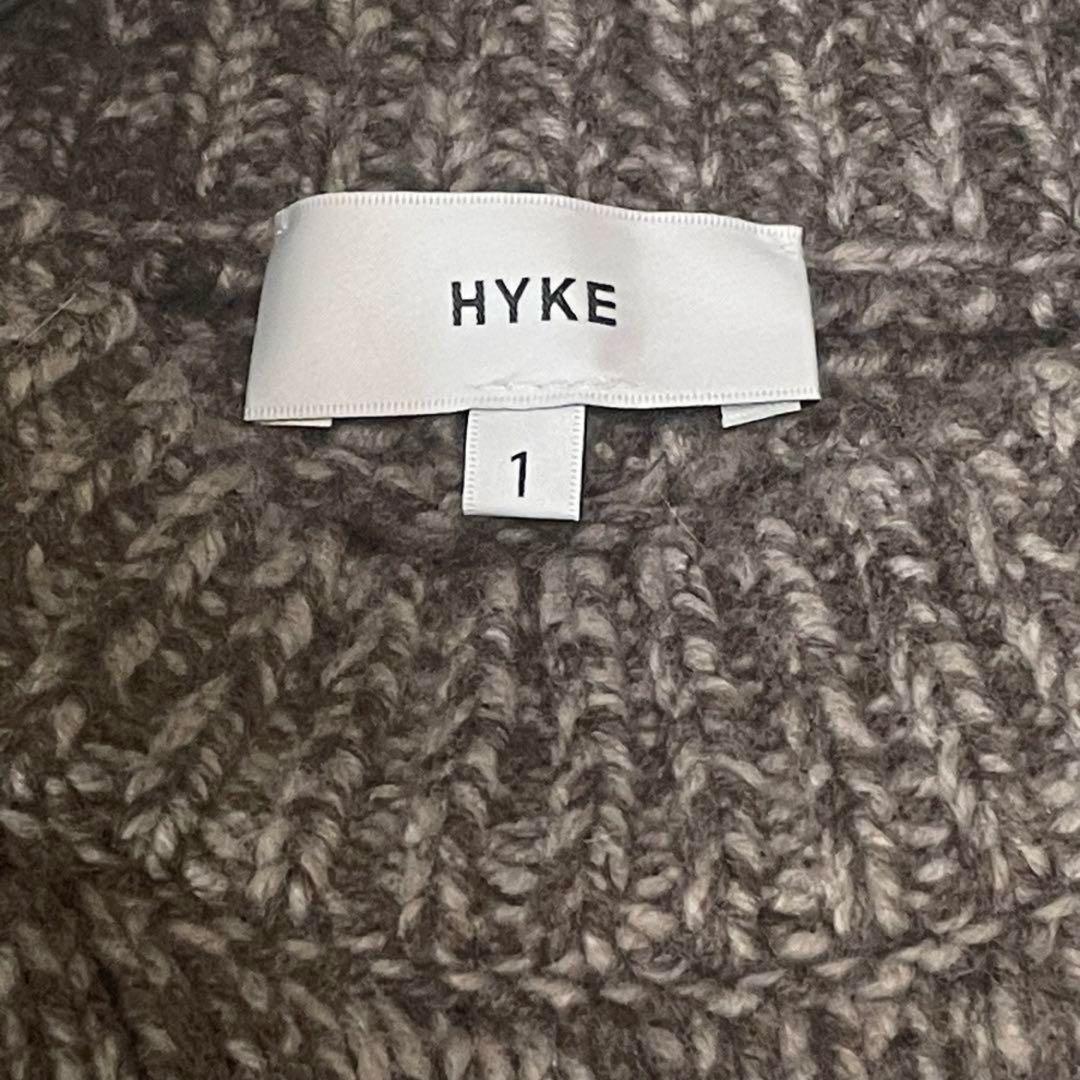 現行✨HYKE✨メランジ 厚手ロングニットワンピース オーバーサイズ