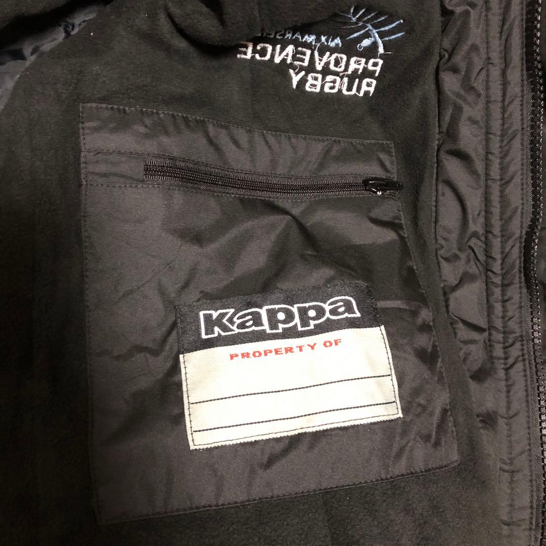 Kappa カッパ ベンチコート 刺繍 ラグビー 大学 ゆるだぼ XXXL 黒