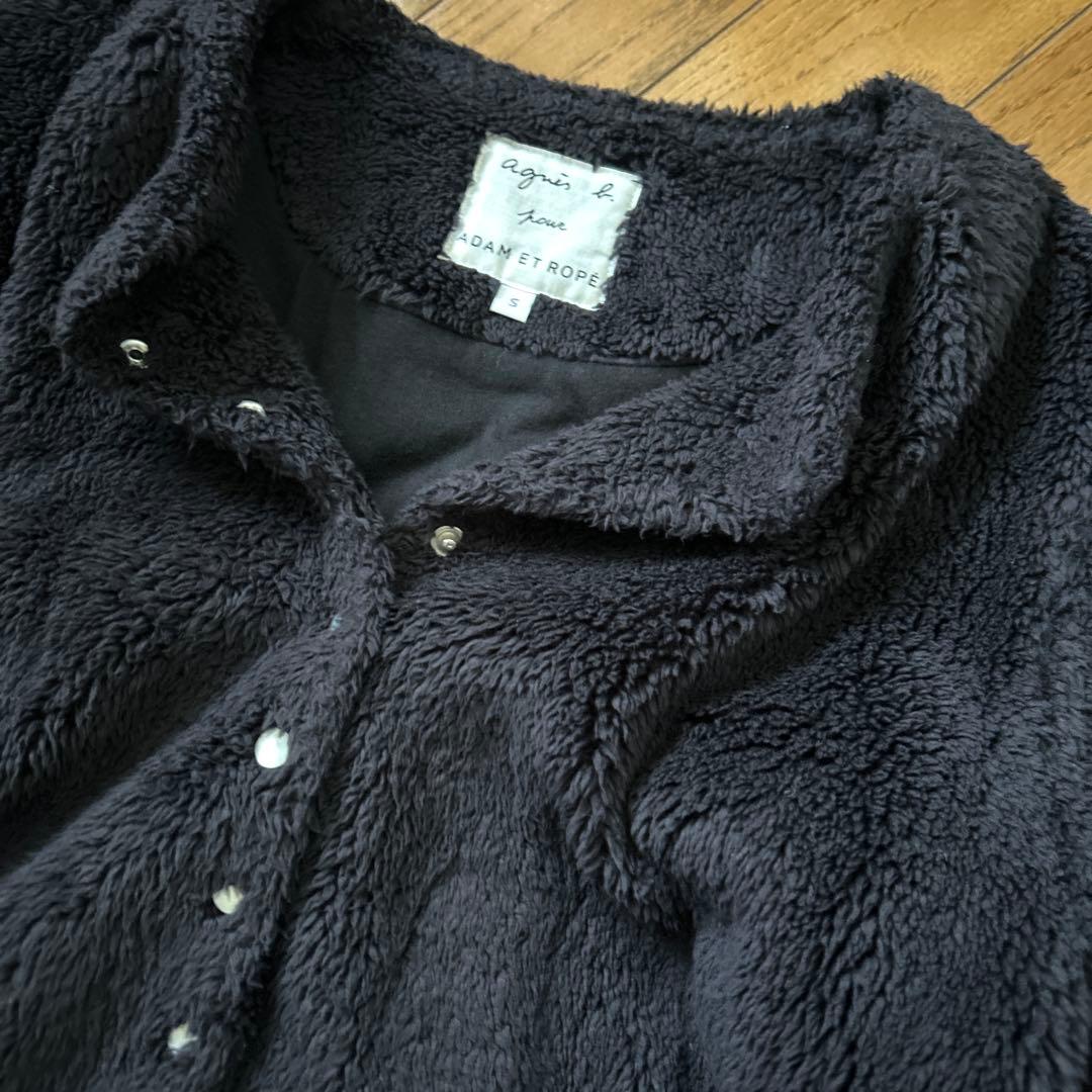 アニエスベーアダムエロペ コラボプレッションカーディガン ボア