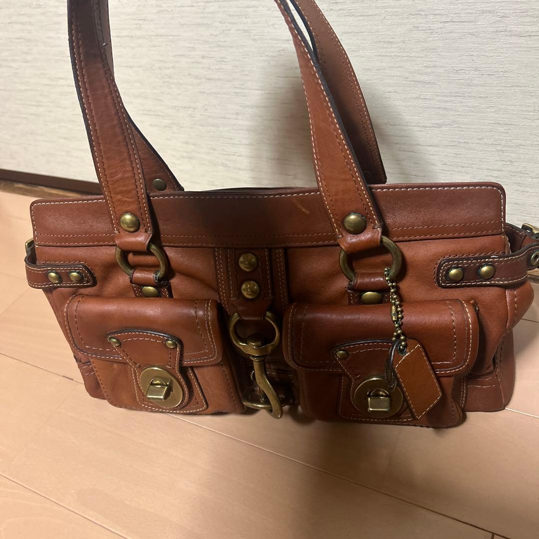 COACH コーチ　ブラウン ハンドバッグ　ショルダーバッグ　レガシー