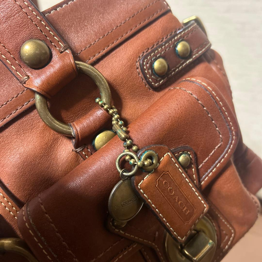 COACH コーチ　ブラウン ハンドバッグ　ショルダーバッグ　レガシー