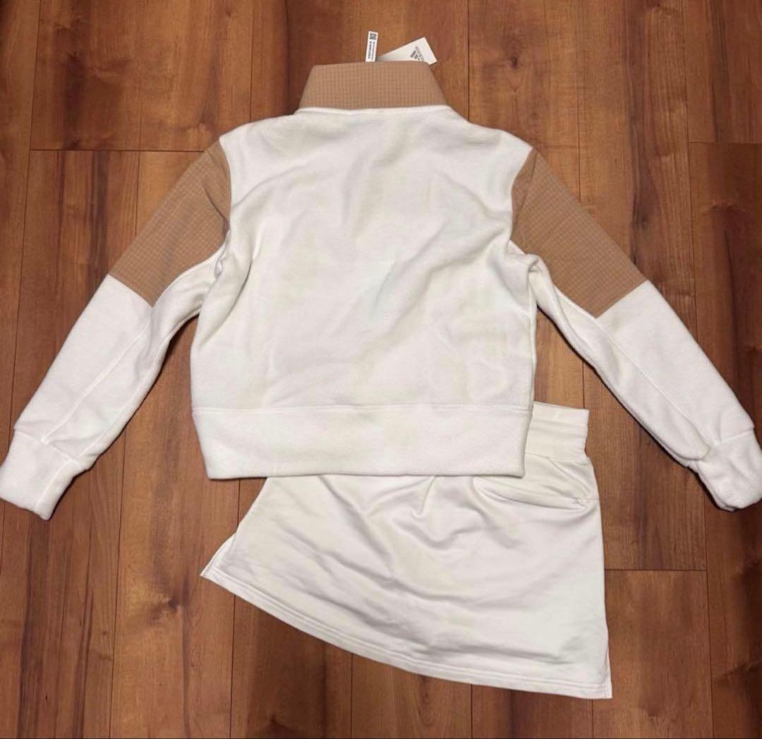 長袖　フリース　裏地付き　もこもこ　ハイウエストスカート　秋冬　セットアップ