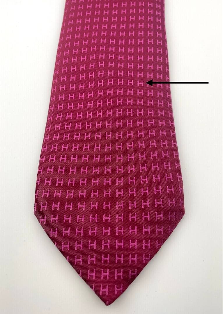 新品 エルメス ハイブランド ネクタイ ファソネ H柄 レッド系 高級