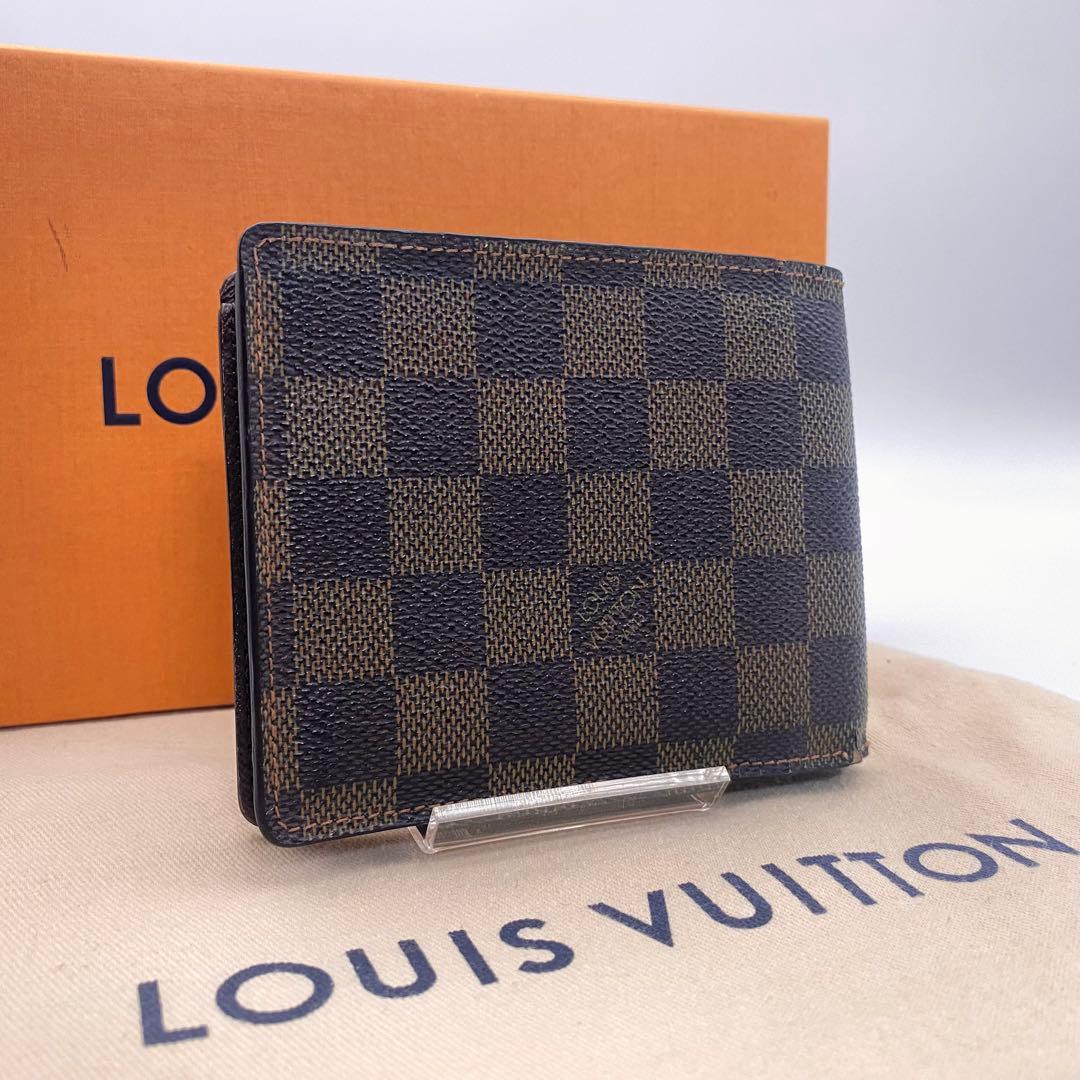 ルイヴィトン ダミエ ダミエ柄 ポルトフォイユ フロリン メンズ 二つ折り財布