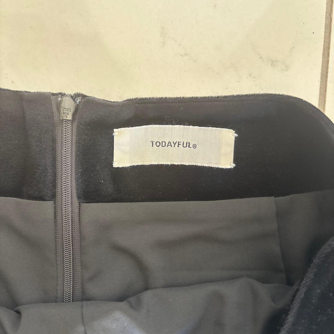 スカート TODAYFUL Velour Square Skirt 38