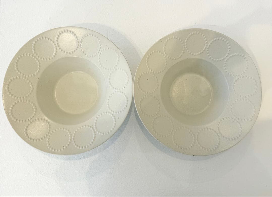 【美品】ミナペルホネン　タンバリン　深皿　スープ皿　2枚セット