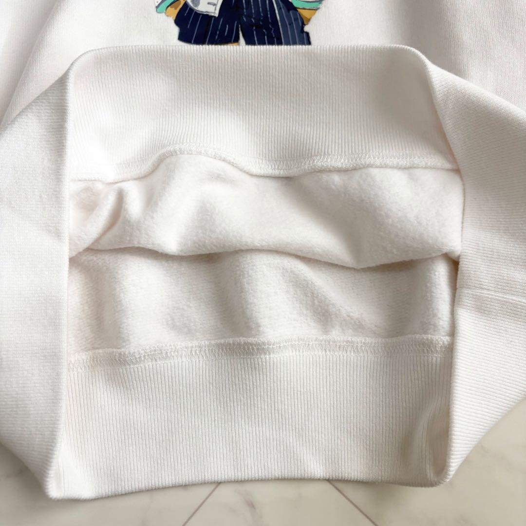 新品【ラルフローレン】パーカー　ポロベア　裏起毛　現行　QRタグ　白　Y2K