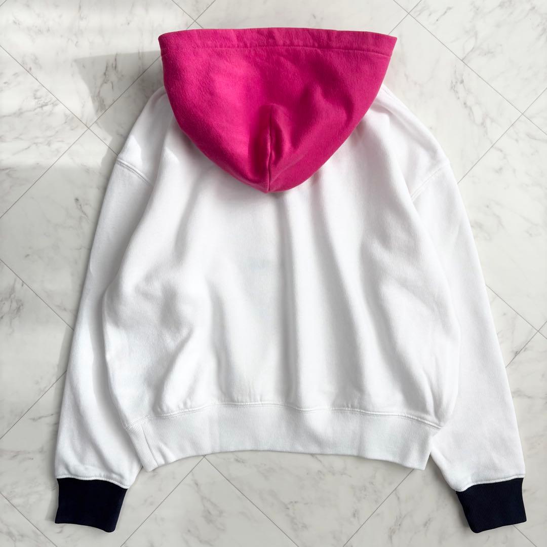 新品【ラルフローレン】パーカー　ポロベア　裏起毛　現行　QRタグ　白　Y2K