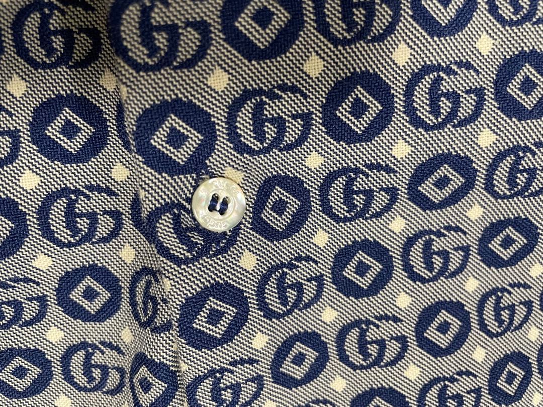 GUCCI 半袖ワンピース ネイビー