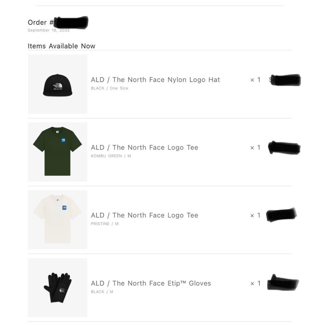 ALD (エメレオンドレ) ×The North Faceシャツ