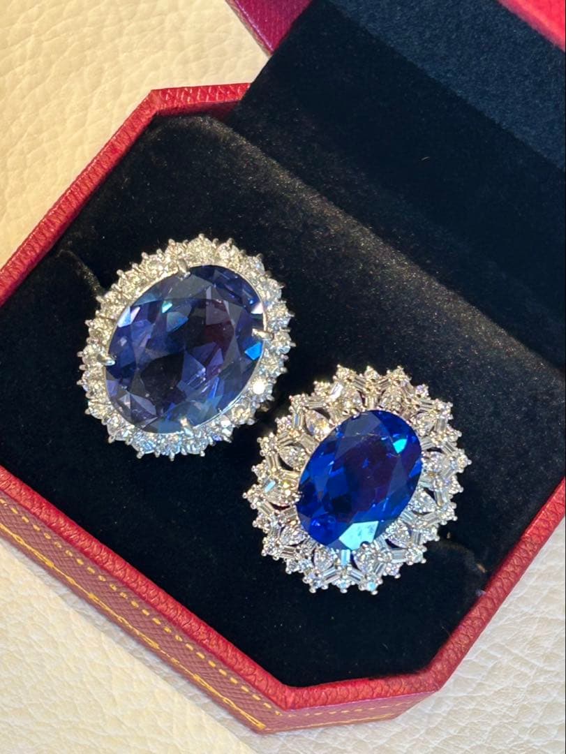 タ*ん様 天然石サファイアゴージャスバングル￼ +セットアップリング