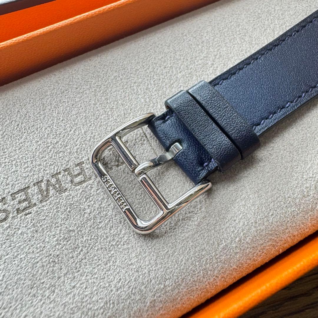 2513 ほぼ未使用　Apple Watch エルメス　ネイビー　レザー