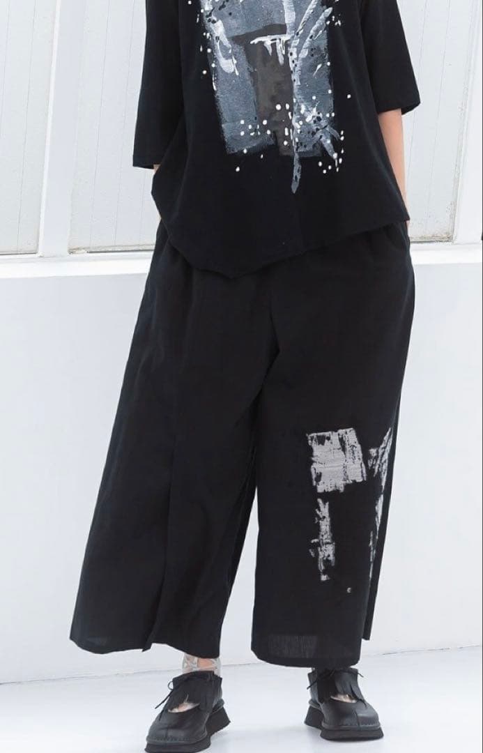 慈雨 ハンドタッチジャガード パンツ