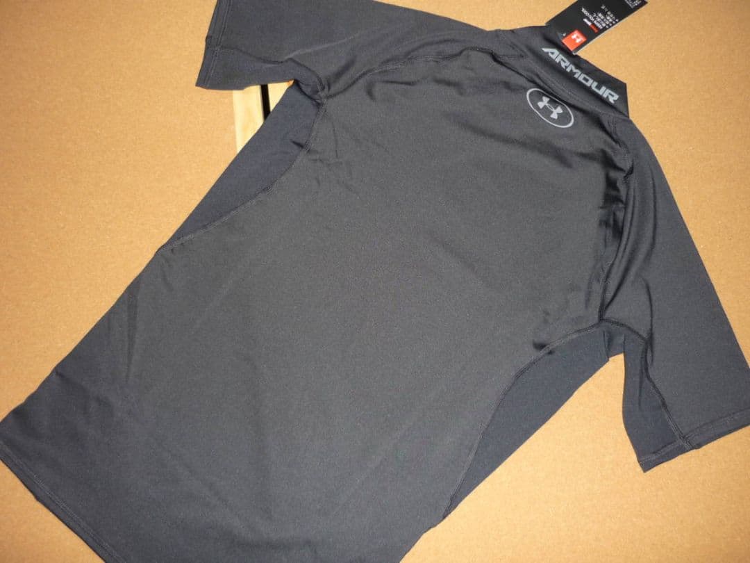 残少 XL アンダーアーマー 黒 コンプレッション 半袖 モック ゴルフ 野球
