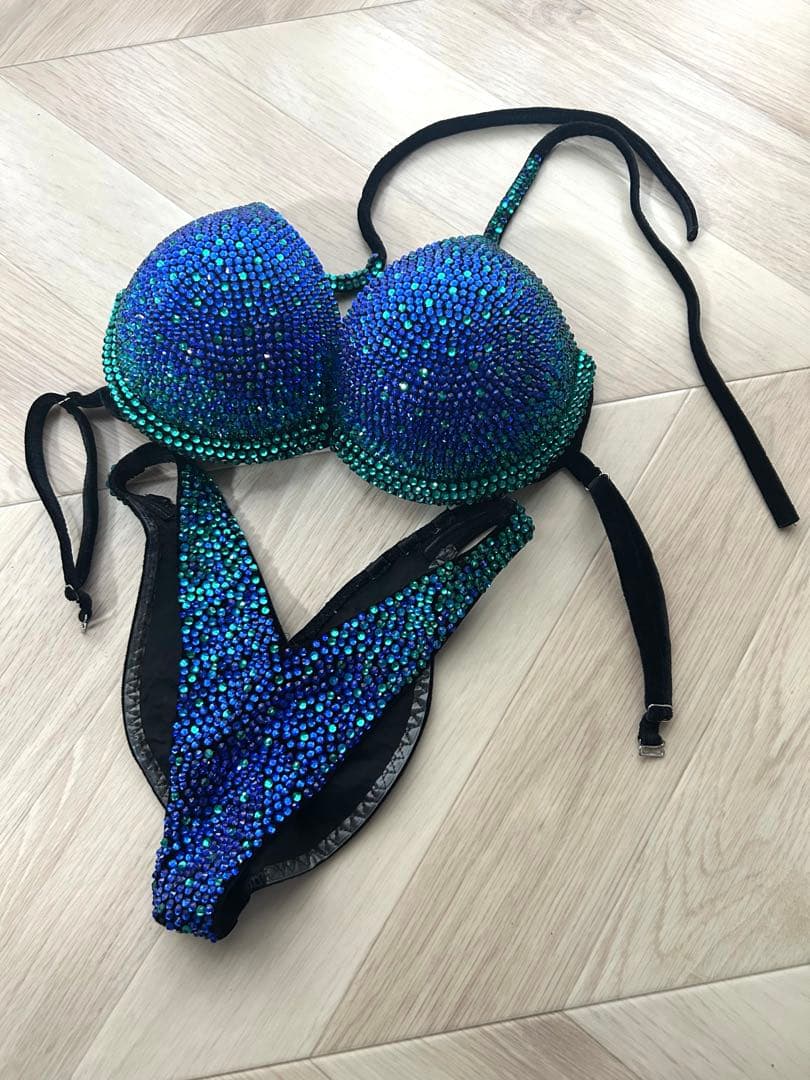 JBBF ボディフィットネスビキニ ストーン付き