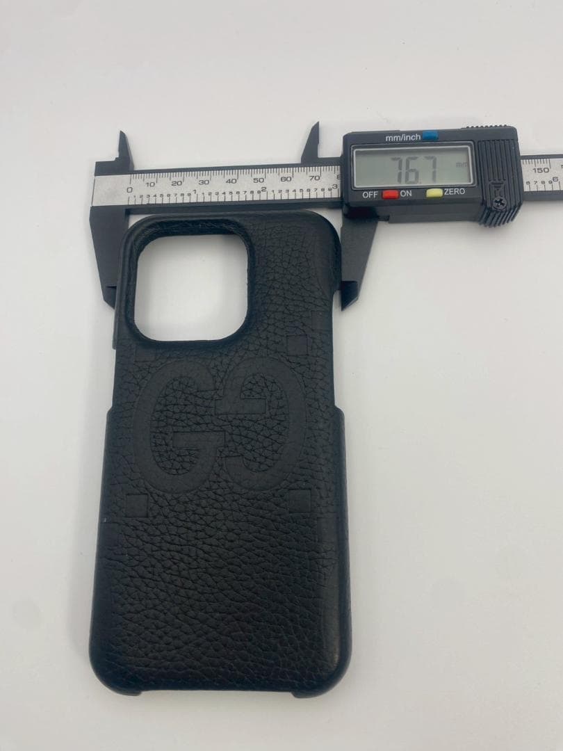 GUCCI iPhone15Pro ケース ジャンボGG 黒 レザー