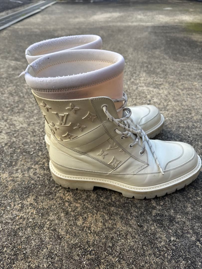 LOUIS VUITTONモノグラムワークブーツ ランドスケープ 20SS 白