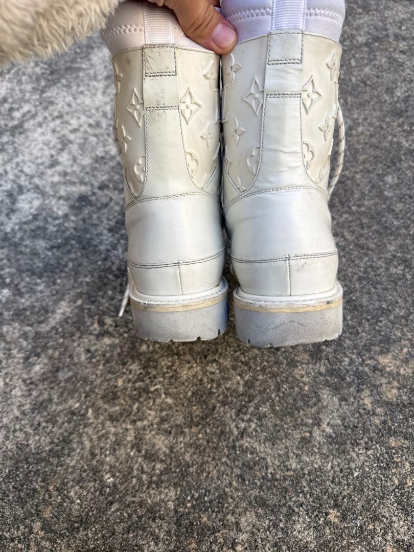 LOUIS VUITTONモノグラムワークブーツ ランドスケープ 20SS 白