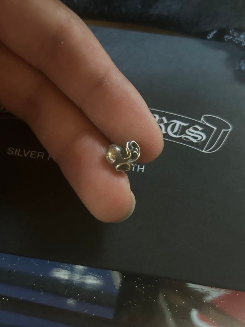 Chrome Hearts ハートスタッツピアス　クロムハーツsilver