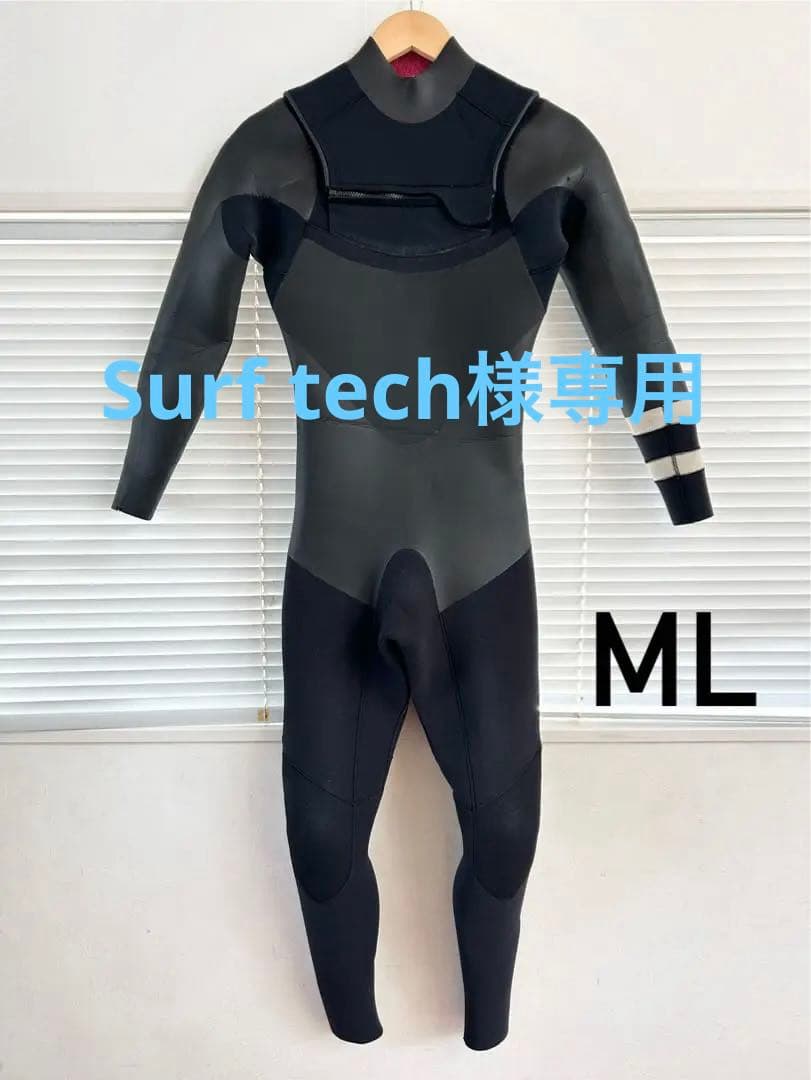 ウェットスーツ　ノンジップフルスーツ　セミドライ　ML サーフィン 裏起毛