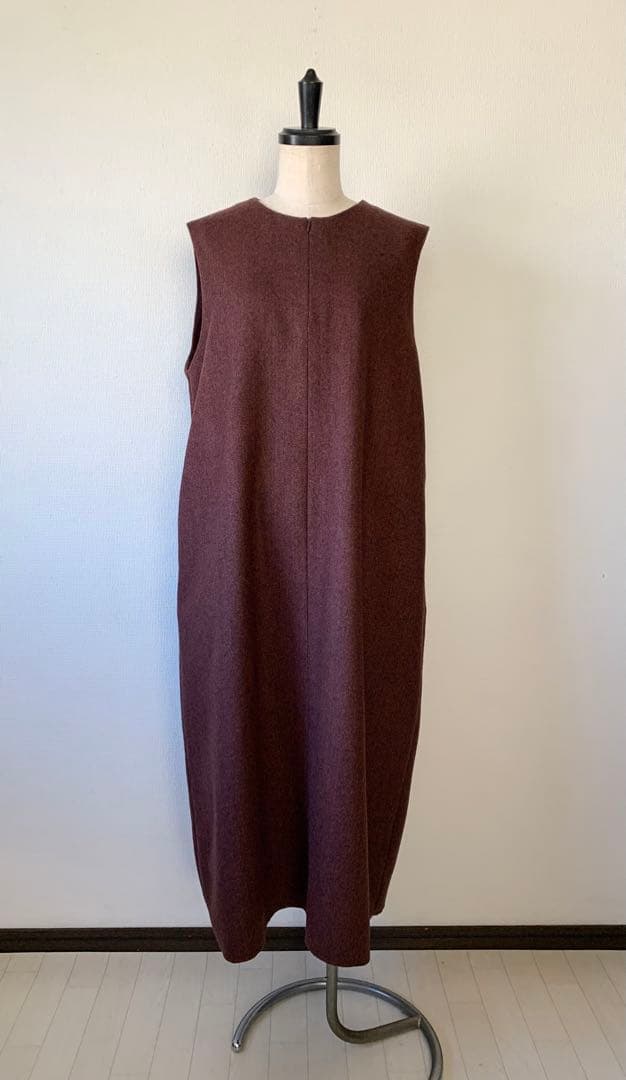 ハンドメイド ウール・ツイードのジャンパースカート　総裏地付き