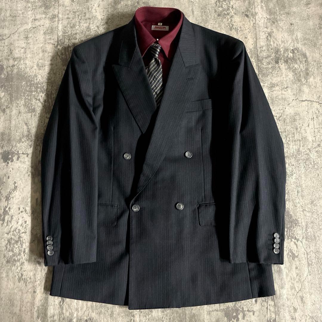 極美品 極上ウール ダブルブレストスーツ× ARMANI アルマーニネクタイ2本
