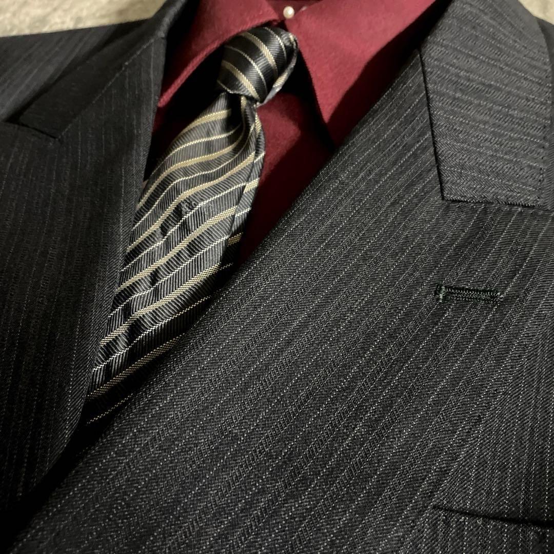 極美品 極上ウール ダブルブレストスーツ× ARMANI アルマーニネクタイ2本