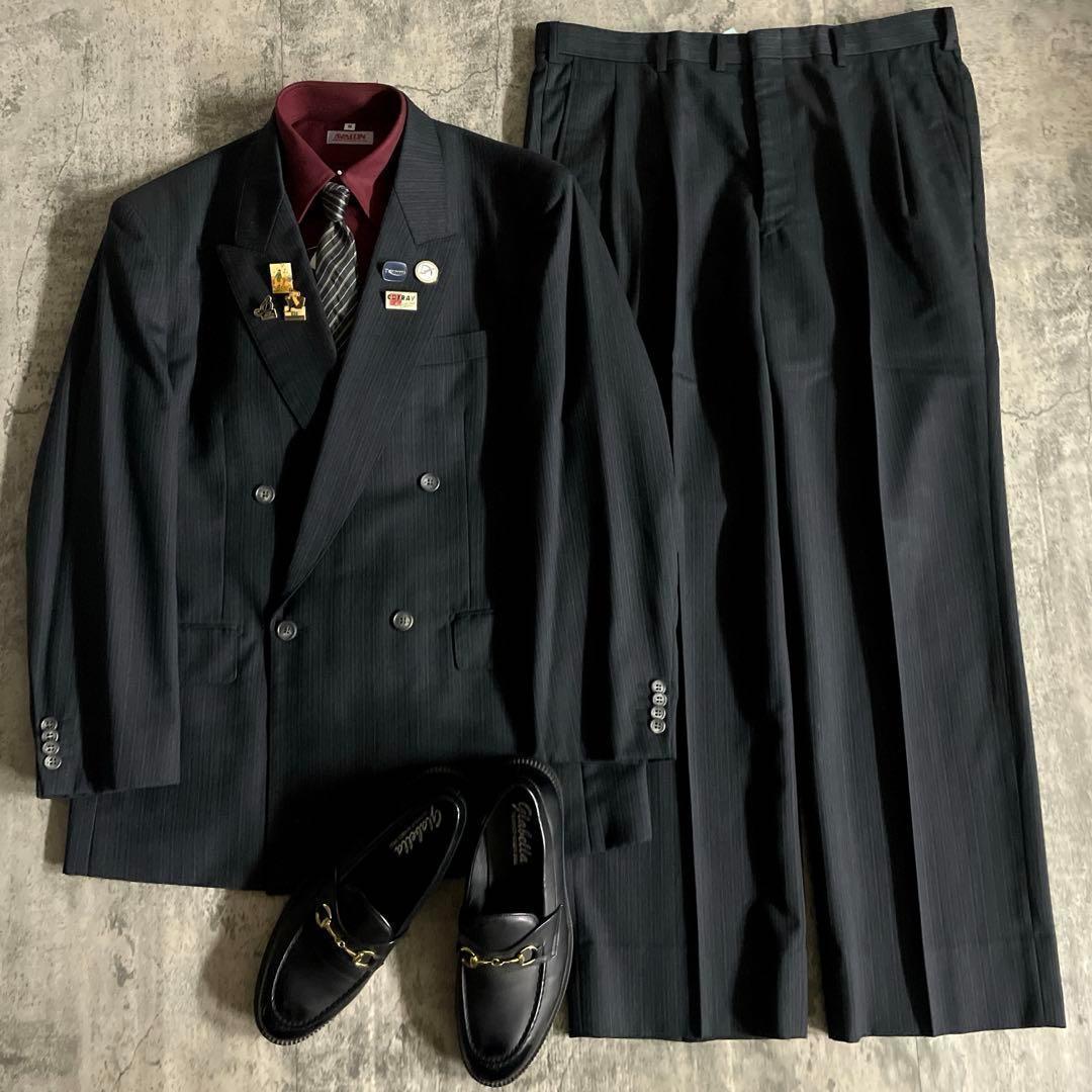 極美品 極上ウール ダブルブレストスーツ× ARMANI アルマーニネクタイ2本