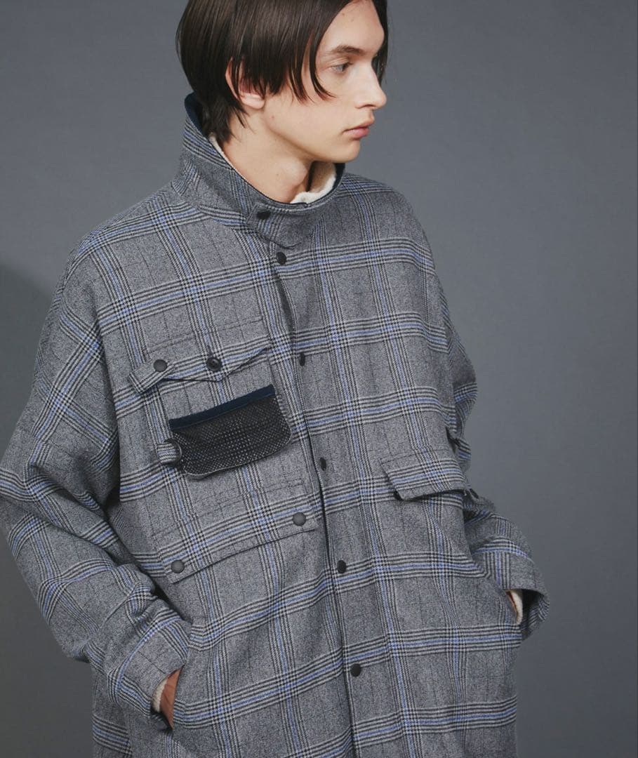 新品F/CE. CHECK HUNTING LONG COAT / エフシーイー