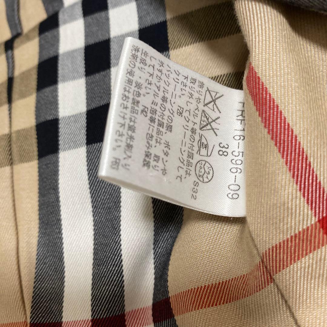 ✨Burberry Blue label ブラック コート　チェック裏地