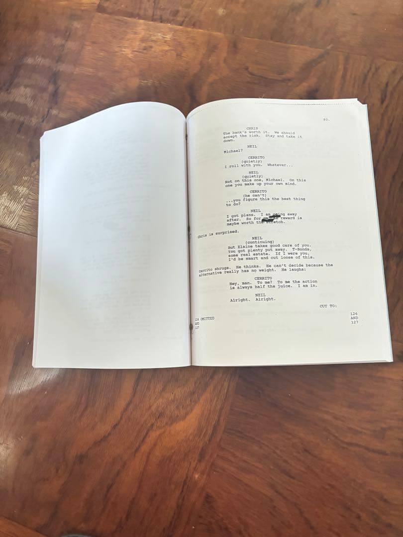 サイン入り写真と映画脚本のセット　超希少　マイケルマン　ヒート　デニーロサイン