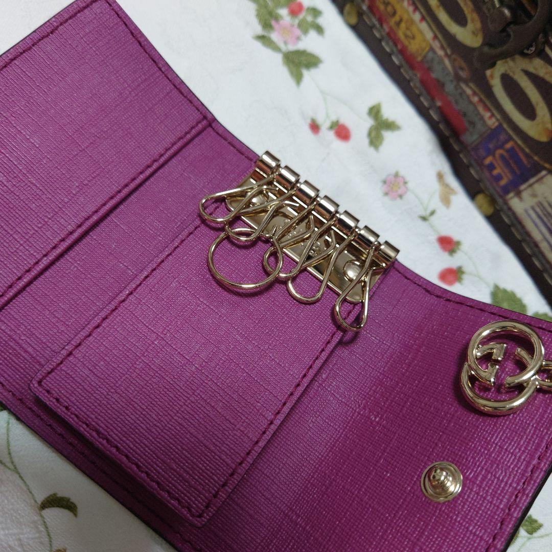 《美品》Gucci　グッチ　GGパターン　キーケース