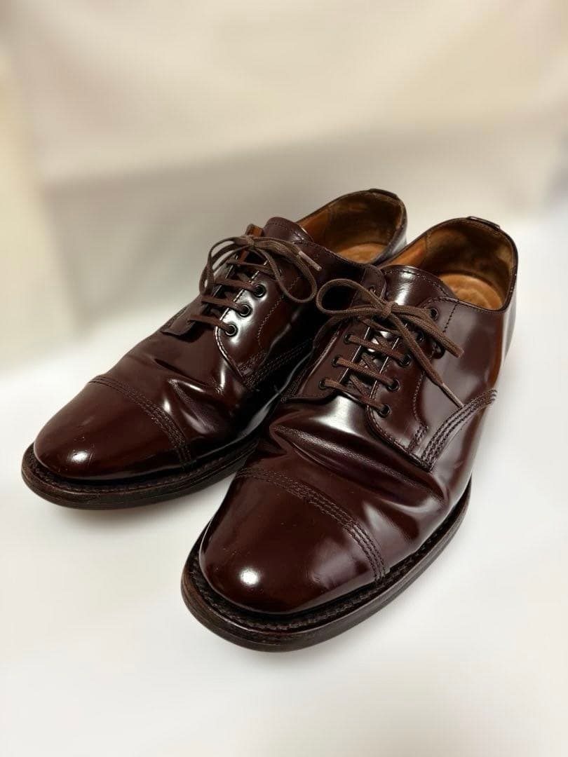 サンダース ミリタリーダービー レザー キャップトゥシューズ 英国 製 短靴